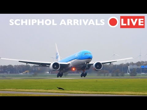LIVE Streaming 🔴#SCHIPHOL AIRPORT - FOGGY HEAVIES DEPART (A340 & more)