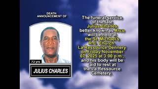 Julius Charles ~ Short Obituary