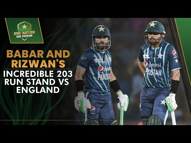 🔥 Babar Azam and Mohammad Rizwan’s Incredible 203-Run Stand vs England 🙌