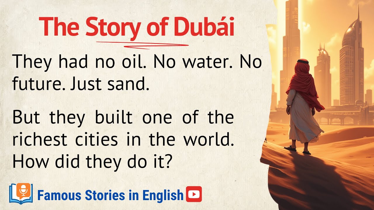 Story of Dubai  || Learn English Through Motivation 🔥 || Graded Reader || Listening ✅️