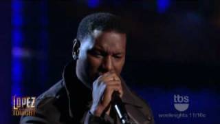 Lopez Tonight - Tyrese Gibson Pays Tribute to Teddy Pendergrass -  &quot; Come Go With Me &quot; - Live HD