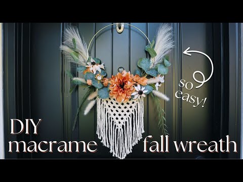 How To Make a DIY Fall Macrame Flower Wreath