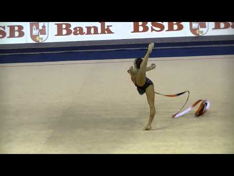 Garcia Natalia (ESP) ribbon Qual Cup of World 2014 Minsk