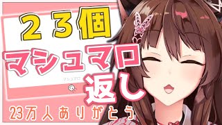 【23万人記念】２３個マシュマロ返すまで終われない【にじさんじフミ】