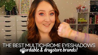 TOP 10 MULTICHROME EYESHADOWS! Affordable & Drugstore Brands The Best Multi & Duo Chrome Eye Shadows