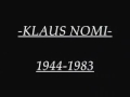 Klaus Nomi - The Cold Song 