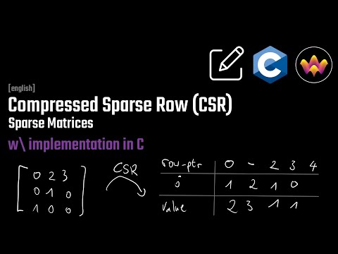 Compressed Sparse Row (CSR) | Sparse Matrices | with implementation in C