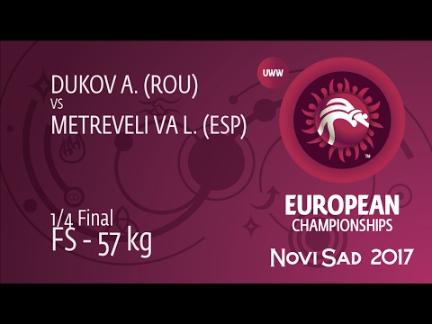 1/4 FS - 57 kg: A. DUKOV (ROU) df. L. METREVELI VA (ESP), 7-2