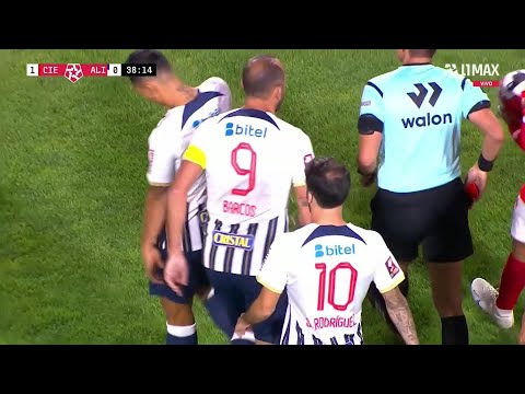 ¡Tarjeta roja! Así fue la expulsión de Barcos por codazo que se vio en el VAR | Cienciano vs Alianza