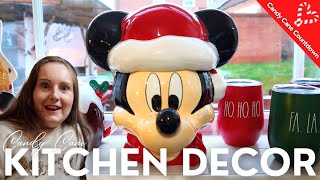CANDY CANE TIERED TRAY with Gingerbread, Disney and Rae Dunn home decor pieces Christmas 2022 ❤️🤍