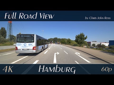 Hamburg, Germany: Moorfleet, Billbrook - Amandus-Stubbe-Straße, Unterer Landweg - 4K (UHD/2160p/60p)