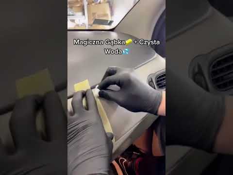 #shorts Czyszczenie plastików w aucie bez chemii?  Magiczna gąbka K2