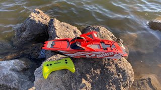 hyper toy company RC boat- first test after being modded- RC Cincy