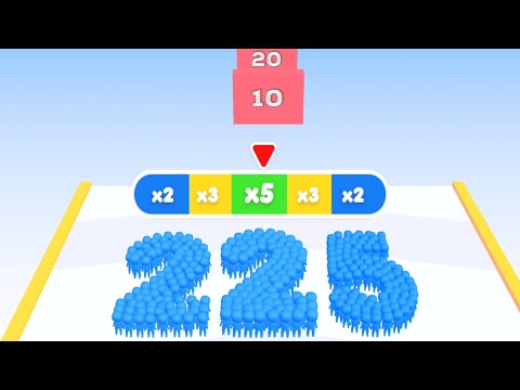 CROWD NUMBER RUN 3D - Number Math Games Satisfying ASMR Gameplay (Shoot & Merge)