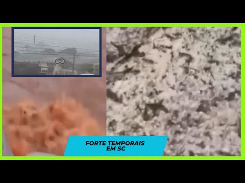 Temporais Em Mondaí/SC, Chapecó/SC; Ventania Em Concórdia/SC; Queda De Granizo Em Ponte Alta/SC