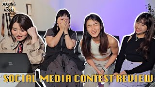 Reviewing social media contest submissions  | Making Of A Model Season 4 Ep 4