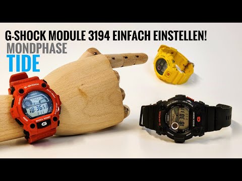 Casio G-SHOCK setting with moon phase and tide / Module 3194 G-7900 GLX-6900 G-RESCUE Tutorial