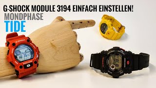 Casio G-SHOCK einstellen mit Mondphase und Gezeiten / Modul 3194 G-7900 GLX-6900 G-RESCUE Tutorial