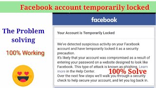 Facebook account temporarily blocked !! How to unlock Facebook account !! Facebook account unblock