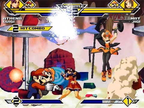 SK MUGEN - Team Athena Asamiya vs Team May + Extra