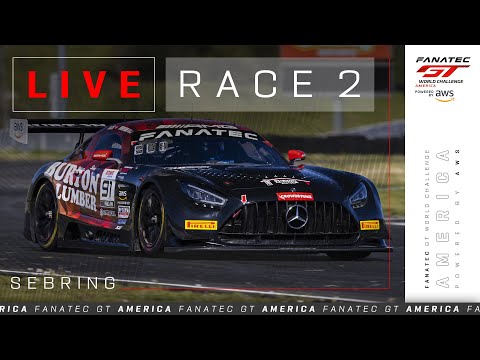 LIVE | Race 2 | Sebring International Raceway | Fanatec GT America powered by AWS 2024