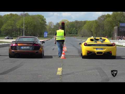 Supercars Drag Racing!! - R8 V10 Plus vs AMG GT S, M3 vs GT-R, Aventador vs Turbo S & More!!