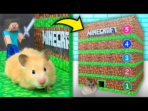 Hamsters in a 5 - Level Minecraft Maze