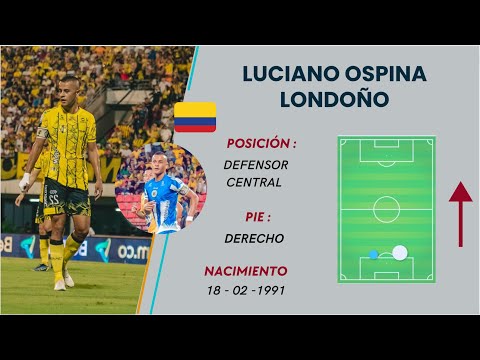 LUCIANO OSPINA -  DEF.  CENTRAL - FUTBOLISTA COLOMBIANO