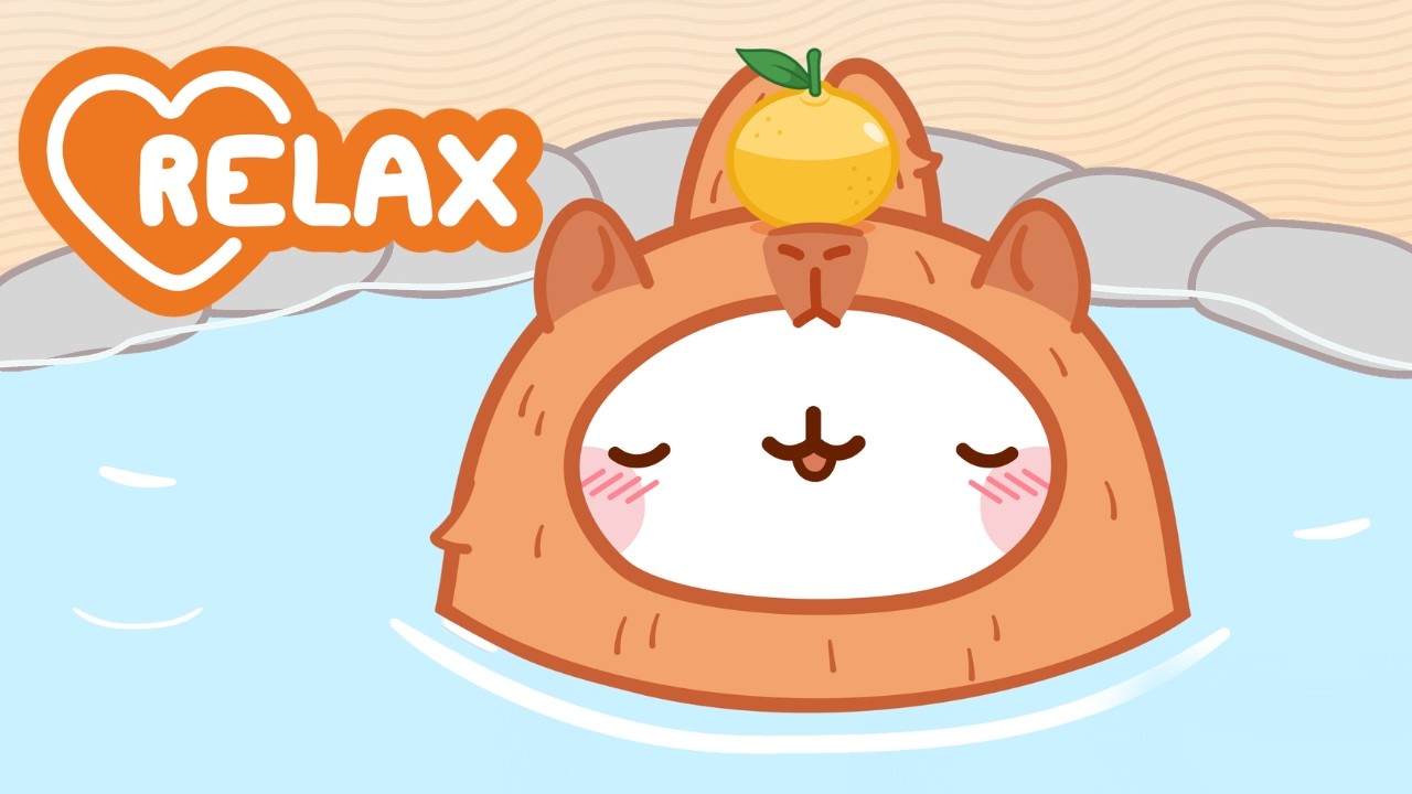 Capybara Relaxing Bath 💦✨ Molang’s Cozy Self-Care Moments