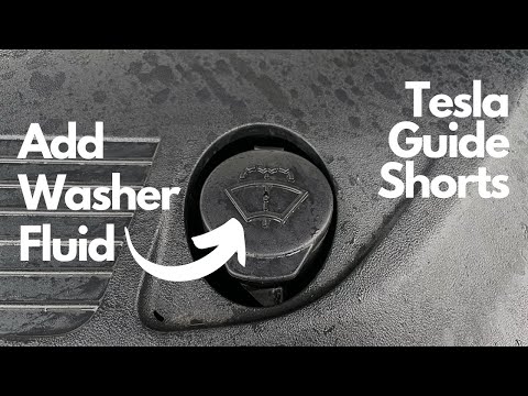 How to Add Washer Fluid to Tesla Model 3 | Tesla Guide Shorts #shorts #tesla