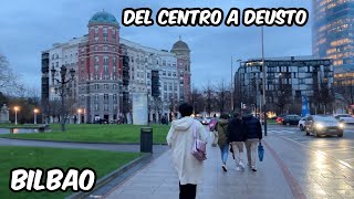 Caminando del Centro hasta el Barrio de Deusto. Bilbao Walk. 29 Diciembre 2022.