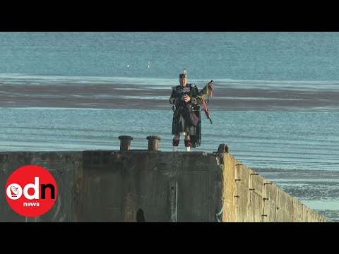 D-Day 75: A lone piper marks the minute the D-Day invasion began