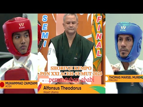 Semifinal PON 2024 Aceh vs Maluku Randori Putra Kelas 50 55 KG Shorinji Kempo