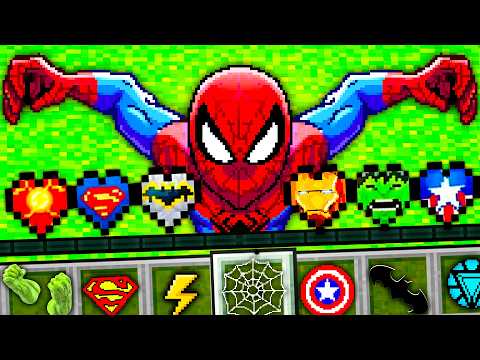 Minecraft But There’s Custom SUPERHERO Hearts!😱💥