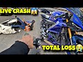 Live Crash Bike Total Loss Viral Crash Foryou R15