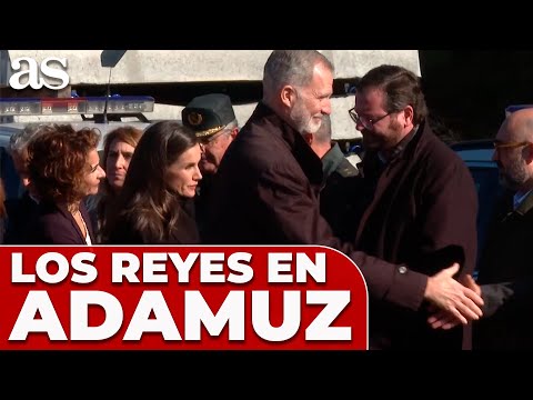 VISITA de los REYES DE ESPAÑA a la ZONA CERO del ACCIDENTE FERROVIARIO de ADAMUZ