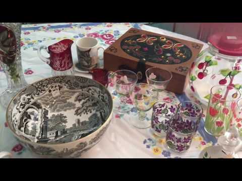 Vintage Thrift Haul #28  Spode, Swanky Swigs, Ruby Flash Cut Glass, Limoges & More!