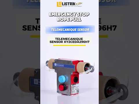 DUAL EMERGENCY STOP ROPE PULL SWITCH XY2C 1NC+1NO BOOTED PUSHBUTTON