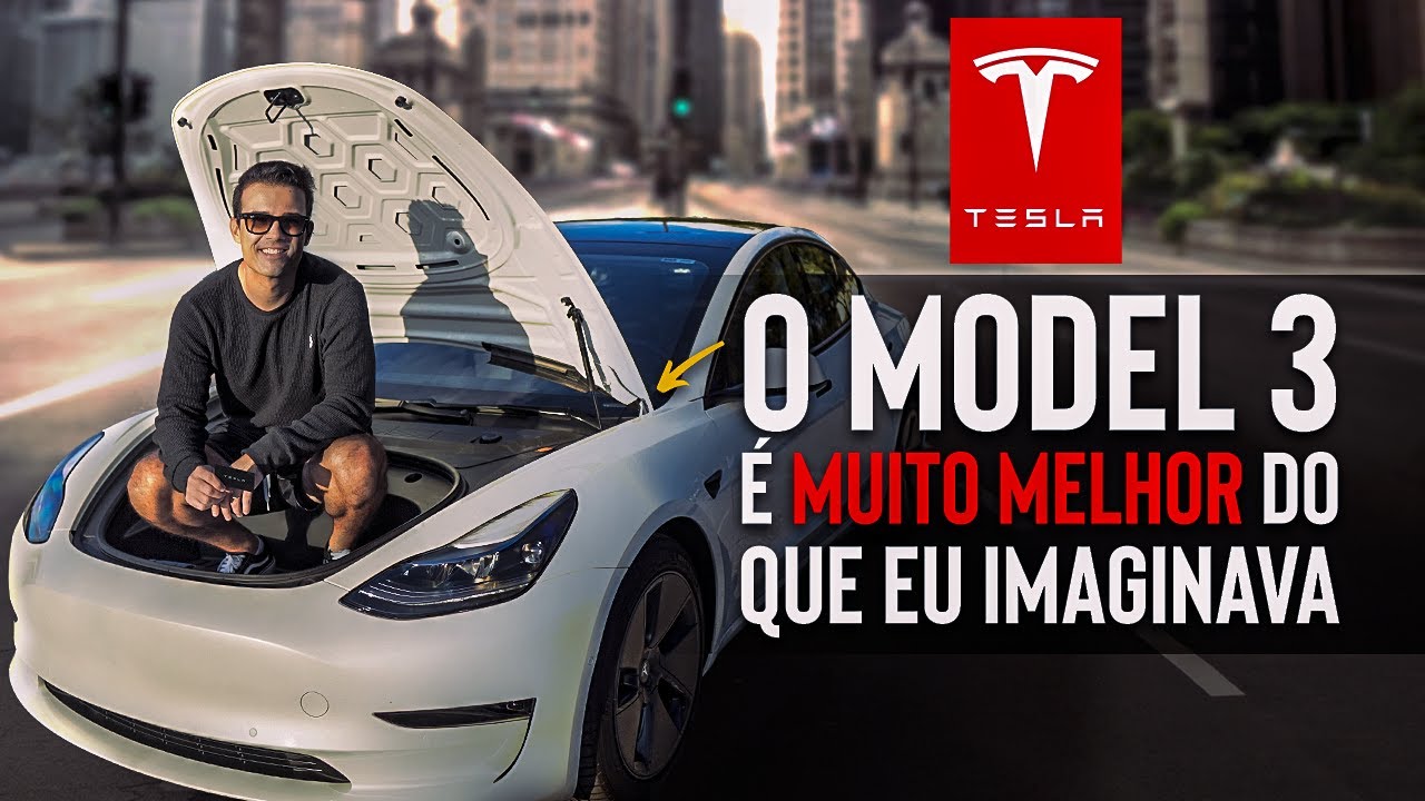 Film still from Acionista da Tesla Dirige o Model 3, selected work by Théo Miranda