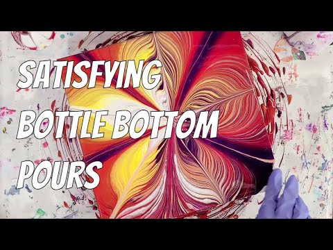 SATISFYING Bottle Bottom Acrylic Pour Compilation