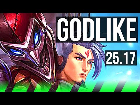 SHACO vs MASTER YI (JGL) | 8/1/5, Godlike | KR Master | 25.17