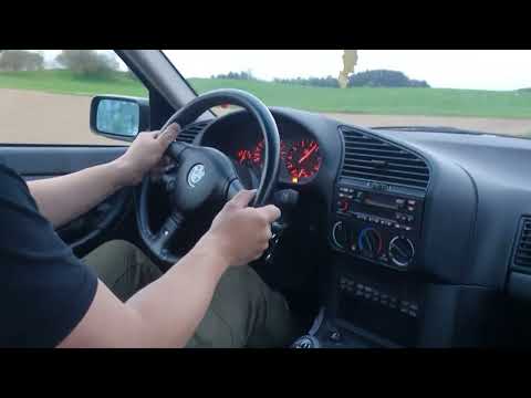 Bmw E36 1990 325i Sedan Onboard German Street. smooth driving  6 Zylinder Sound