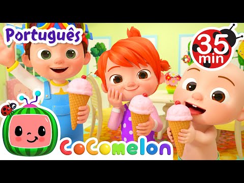 Capa de Sorvete de frutas | Melhores Canções | Cocomelon em Português | Músicas Infantis e Desenhos Animados