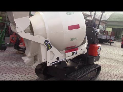 MOTOCARRIOLA CINGOLATA CORMIDI C200 ACW BOTTE IMPASTATRICE 1.000 Litri BETONIERA 180° - da Giordano