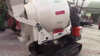 MOTOCARRIOLA CINGOLATA CORMIDI C200 ACW BOTTE IMPASTATRICE 1.000 Litri BETONIERA 180° - da Giordano