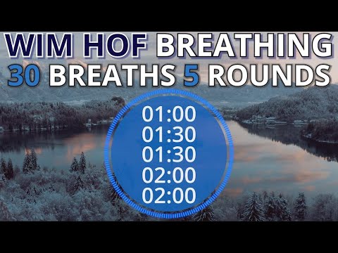 Wim Hof Guided Breathing Session - 5 Rounds 30 Breaths For Complete Beginners Prolonged No Talking