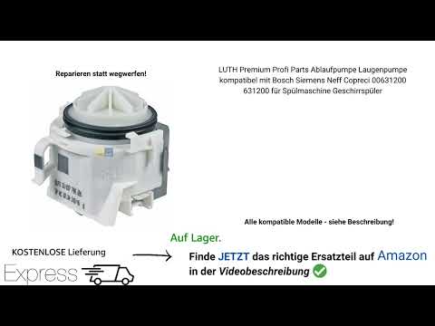 Laugenpumpe wechseln Spülmaschine: Bosch, Siemens Neff Copreci 631200 Ablaufpumpe Geschirrspüler