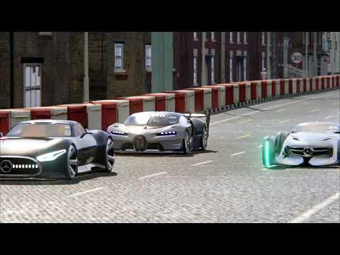Bugatti Vison GT vs Mercedes-Benz Vision GT vs Mercedes-Benz Silver Arrow Concept at Hihglands