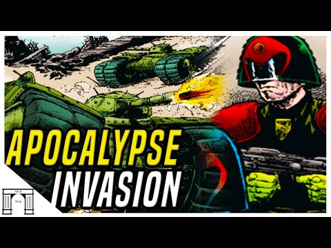 The Apocalypse WAR! Invasion! Sov Armor Divisions Flood Mega City One. Judge Dredd Lore