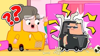 A Família Wheelzy vai para a escola! Desenhos animados de carros. Desenho animado infantil